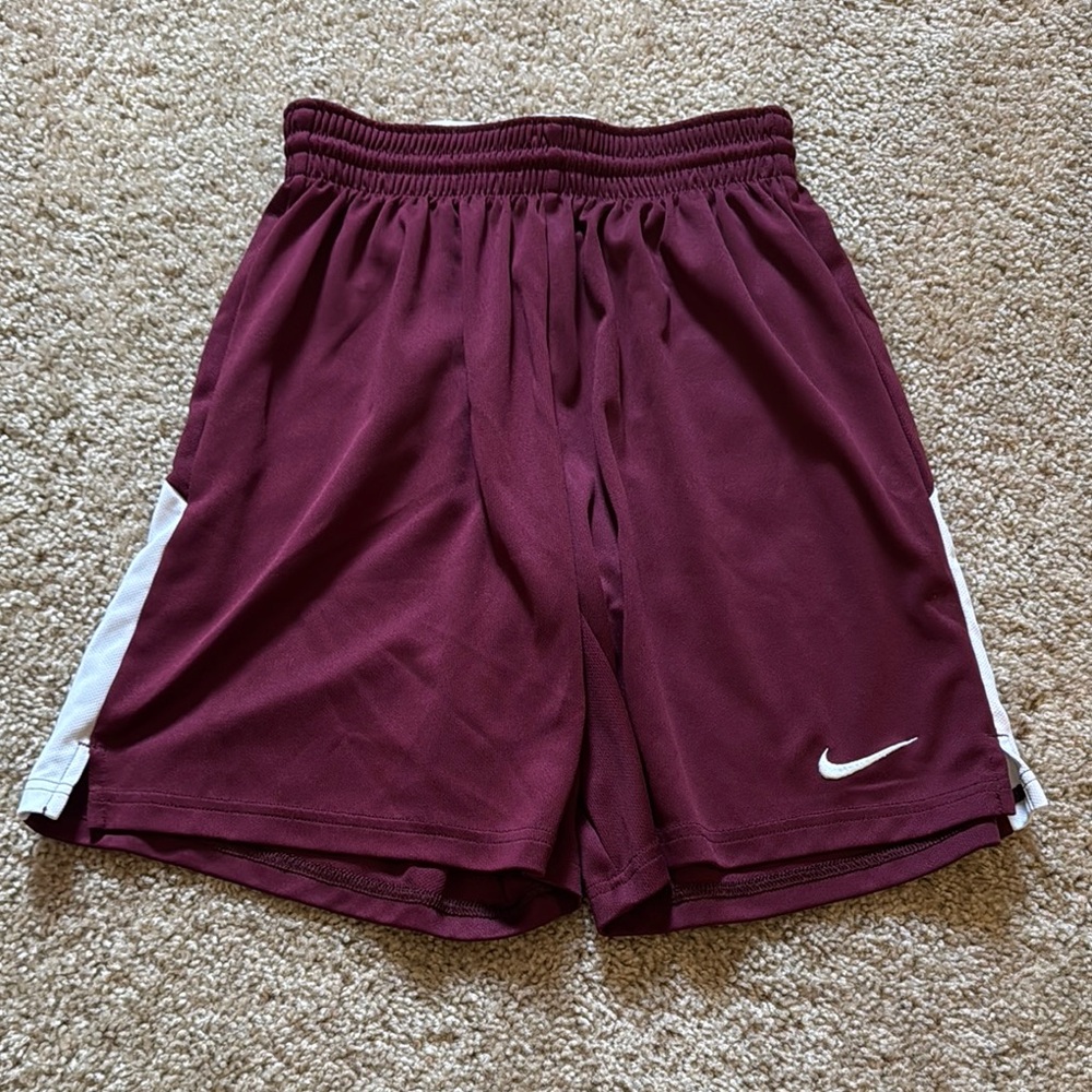 Nike Maroon Athletic Shorts - Boys Med